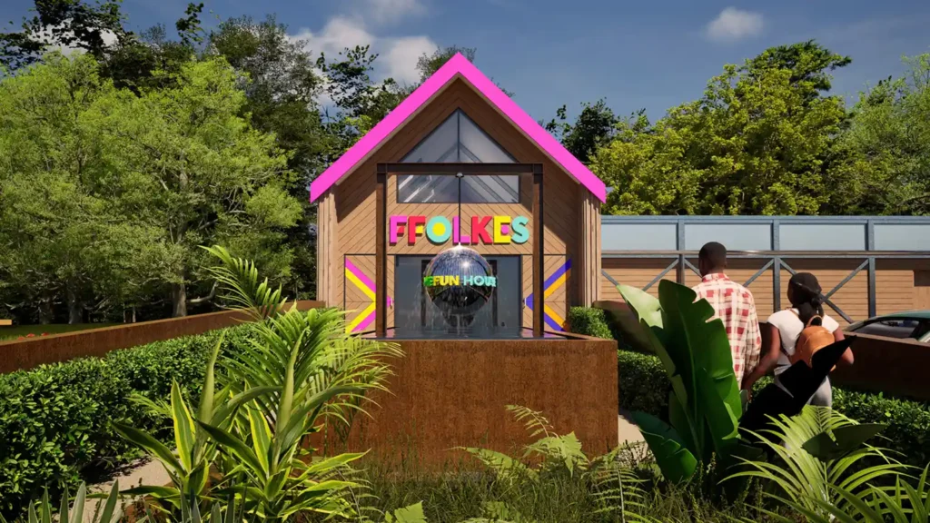 Banner image for the FFOLKESPA project. Showing a 3D generated image of the new spa at The Ffolkes in Norfolk