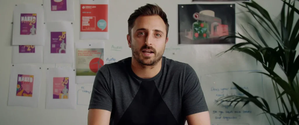 Still from a Naked Marketing website content video showing a staff member speaking to camera.