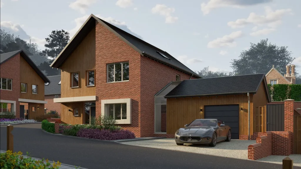 Architectural visualisation of Sheringham House at The Lodge, Drayton.