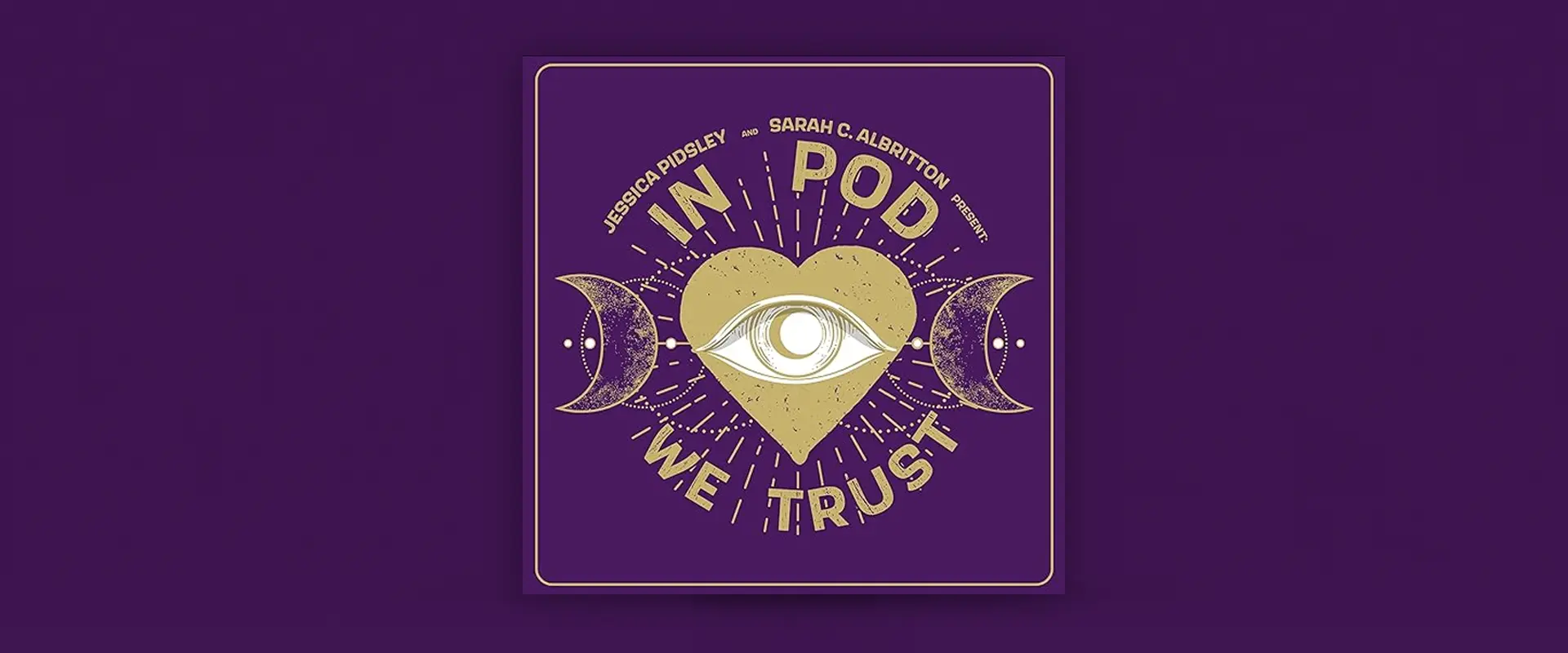 An image of a podcast artwork project completed by MADE BY WOODSMOKE for the podcast "In Pod We Trust"