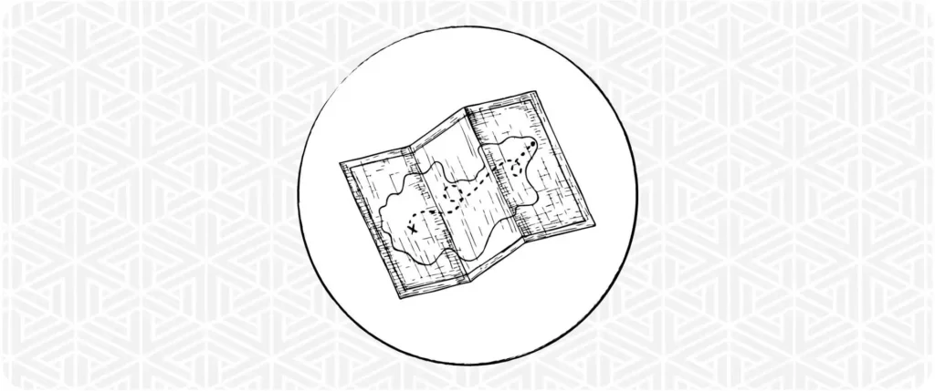 Cover image for the MADE BY WOODSMOKE Vault, showing a sketch of a map against a patterned background.