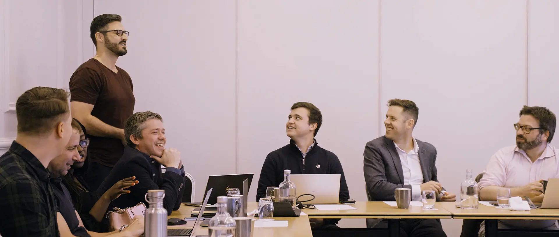 Still image of participants at a conference event
